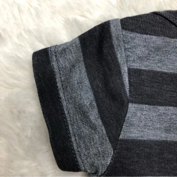 Gerber Onesie Diaper Shirt Black & Grey Striped Size Newborn - Picture 14 of 16